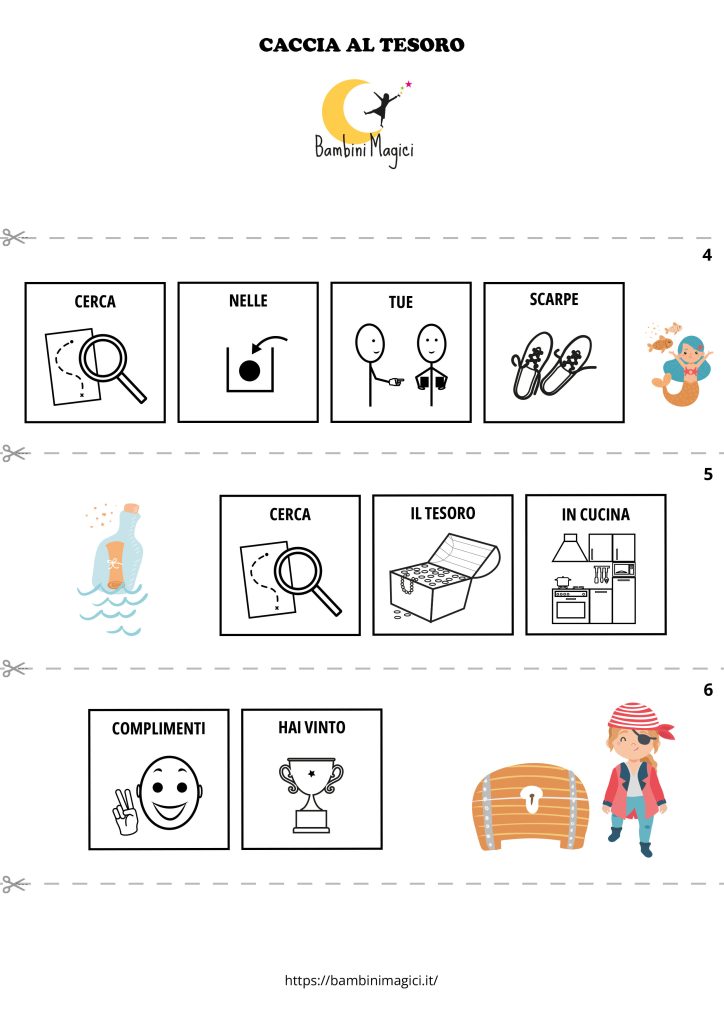 Caccia al tesoro in comunicazione aumentativa alternativa CAA