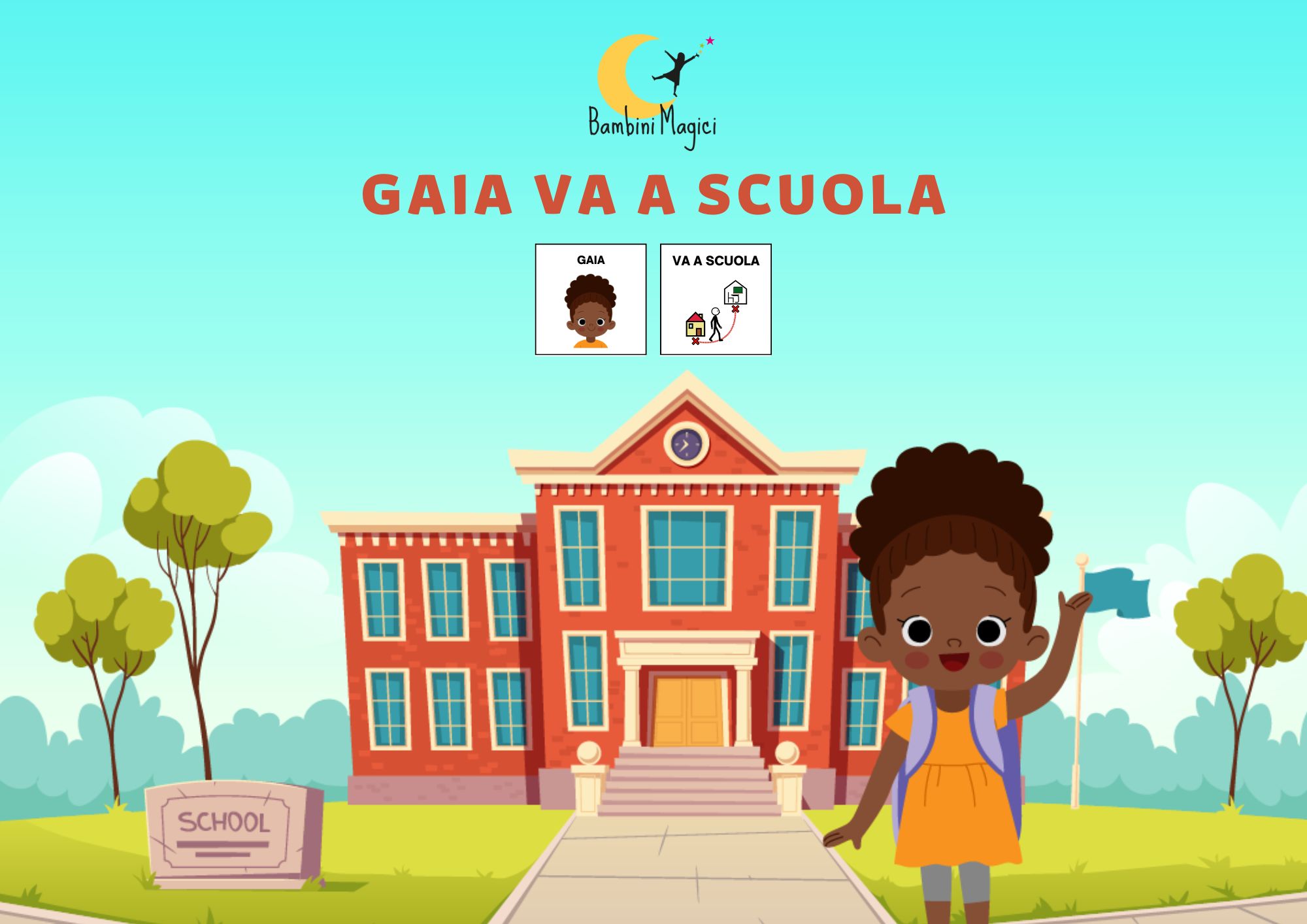 Gaia va a scuola in CAA