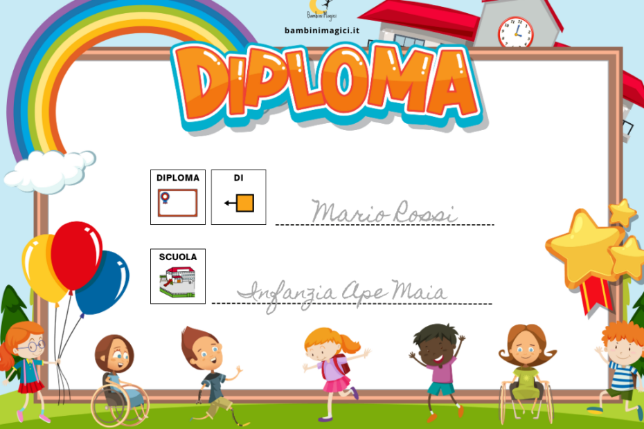 diploma scuola infanzia compilato